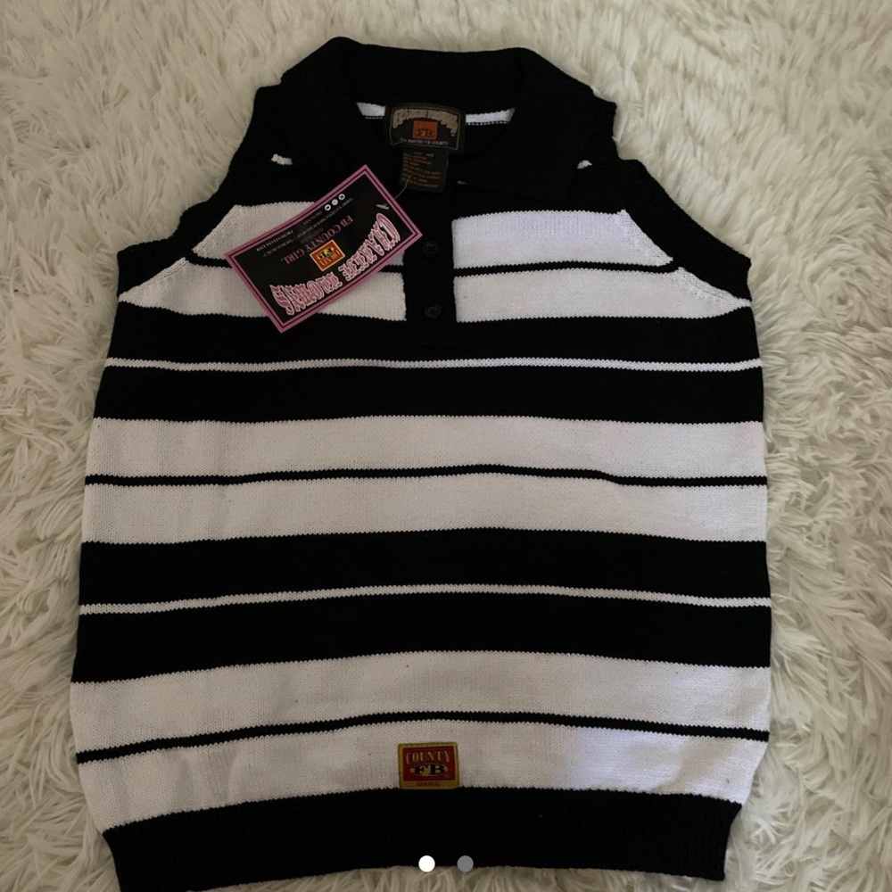 FB COUNTY CHARLIE BROWN SLEEVELESS
SHIRT BLACK/WHITE #oldschool #fbcounty